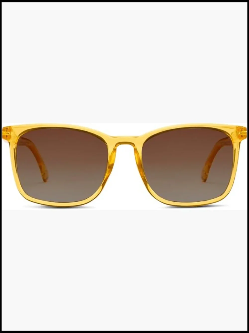 Oversized Soft Square Polarized Sunglasses with Spring Hinges, Matte Frame